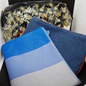 Set of 3 Ipsy cosmetic bags